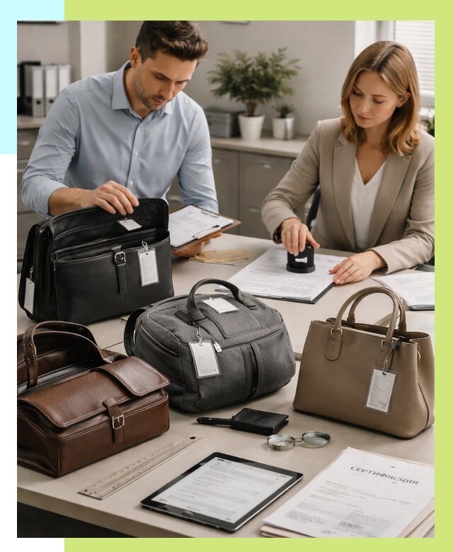 Сертификация сумок в Ялте от 7662 руб. | Алешин-Ялт