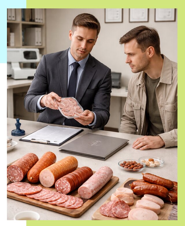 Сертификация колбасных изделий в Ялте от 7662 р. | Алешин-Ялт