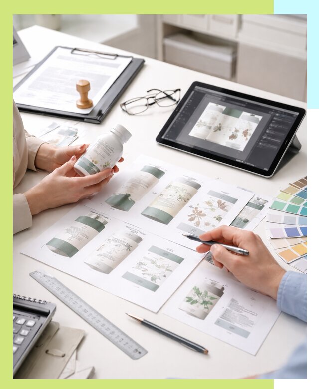 Профессиональная разработка дизайна и текста этикетки продукции в Ялте